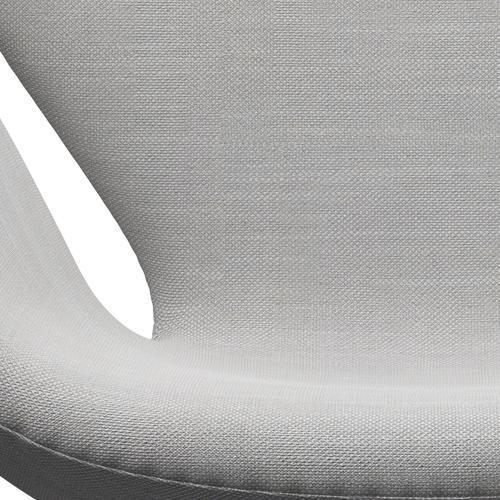 Fritz Hansen Svanenstol, Satinpoleret Aluminium/Sunniva Natural/Light Grey