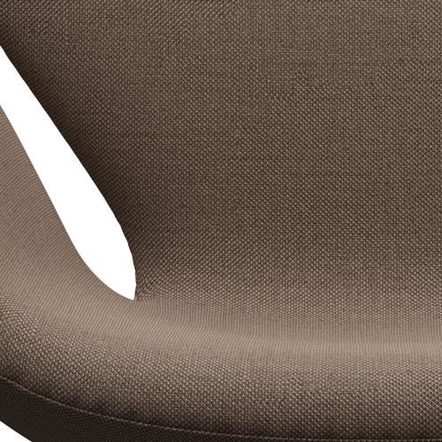Fritz Hansen Swan -stol, satinpolerad aluminium/sunniva choklad/solbränna