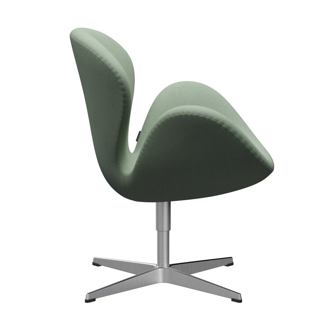 Fritz Hansen Swan -stol, satinpolerad aluminium/tonus Mint Green