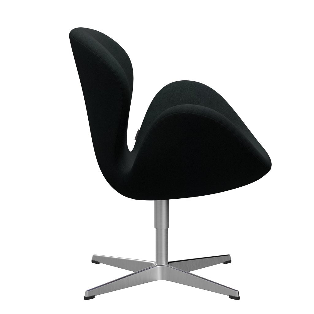 Fritz Hansen Swan -stol, satinpolerad aluminium/tonus svart