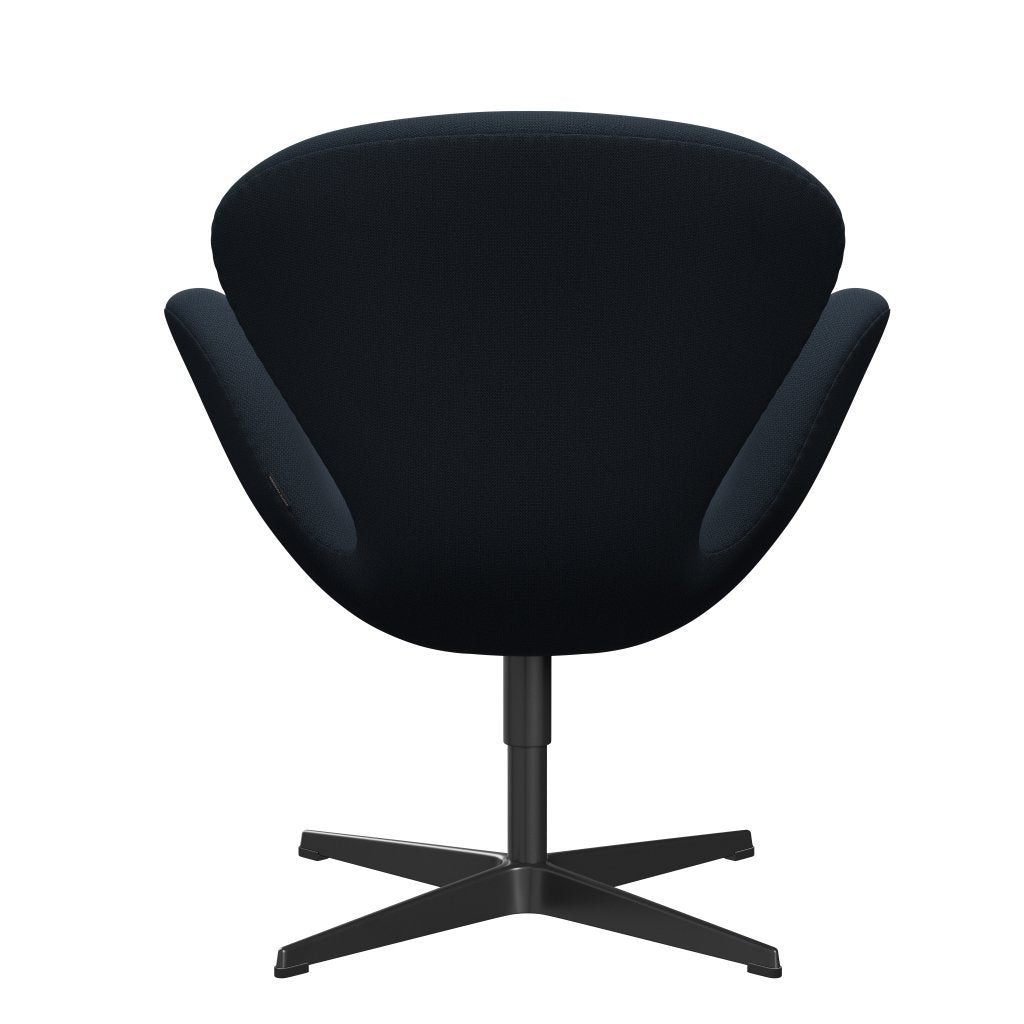 Fritz Hansen Swan -stol, svart lackerad/fångstblå