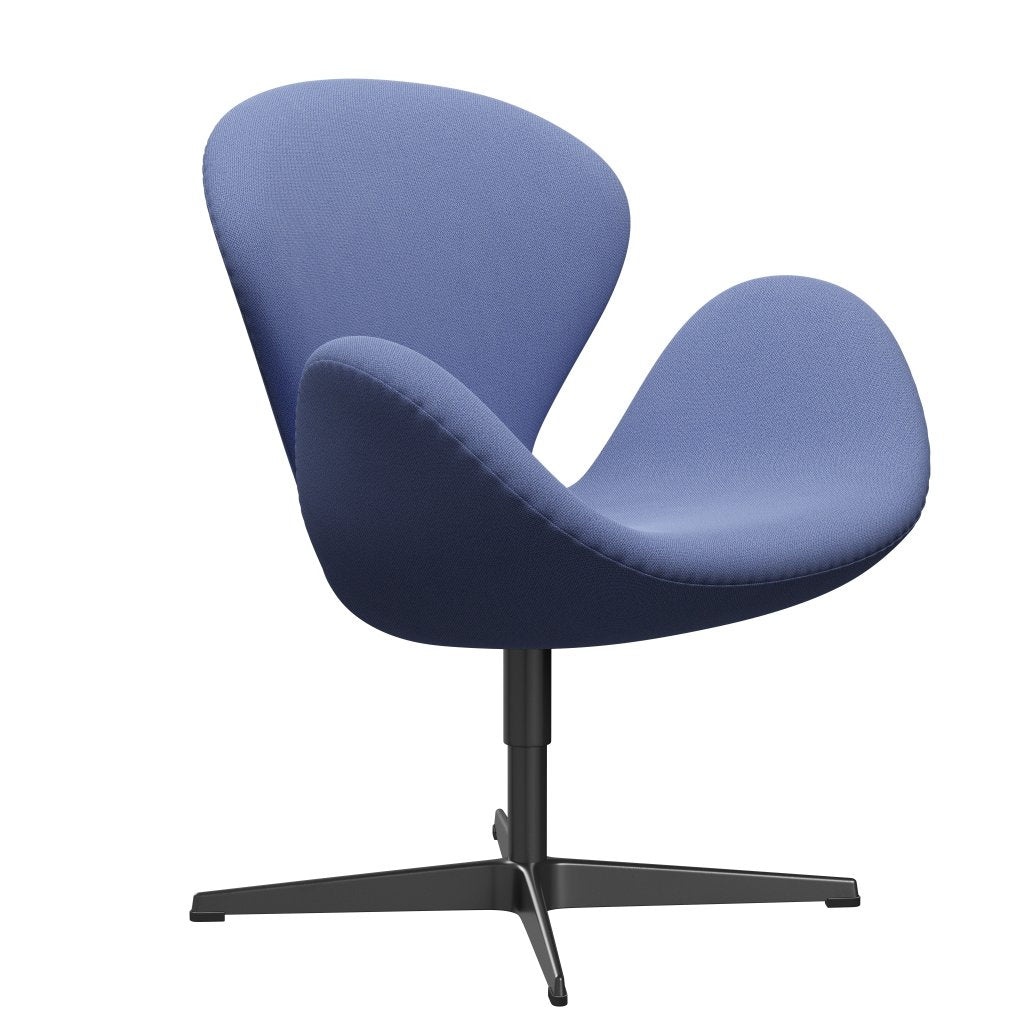 Fritz Hansen Swan -stol, svart lackerad/fångst klarblå