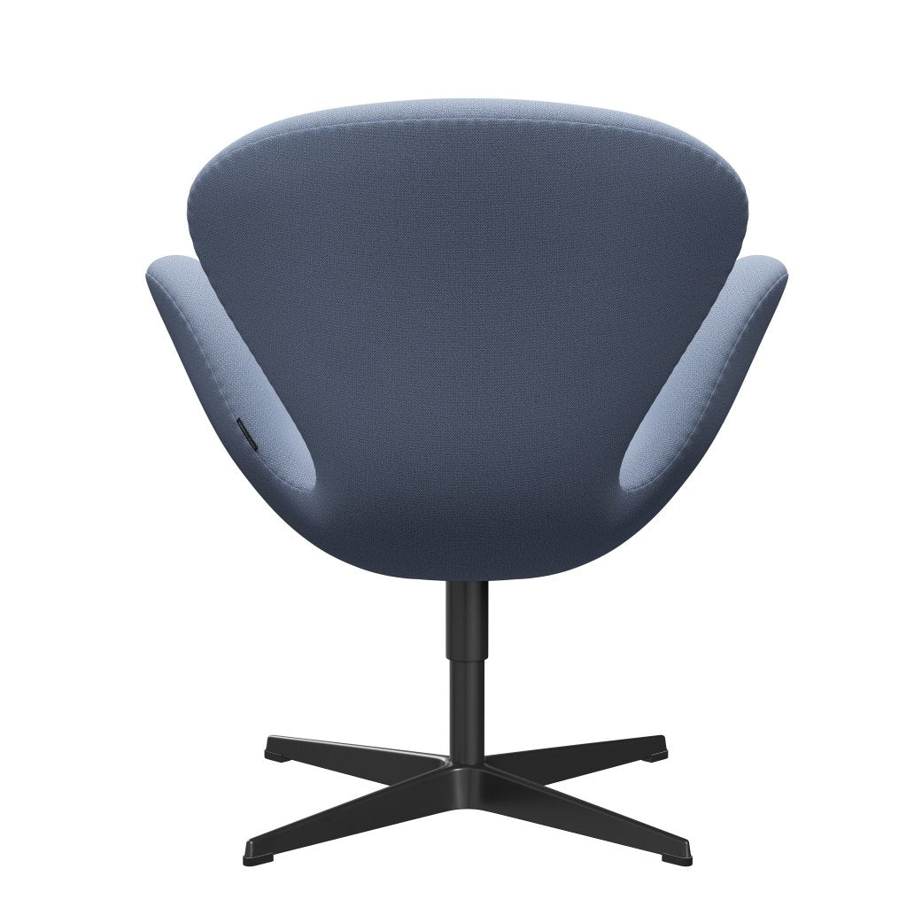 Fritz Hansen Swan -stol, svart lackerad/fångst ljusblå