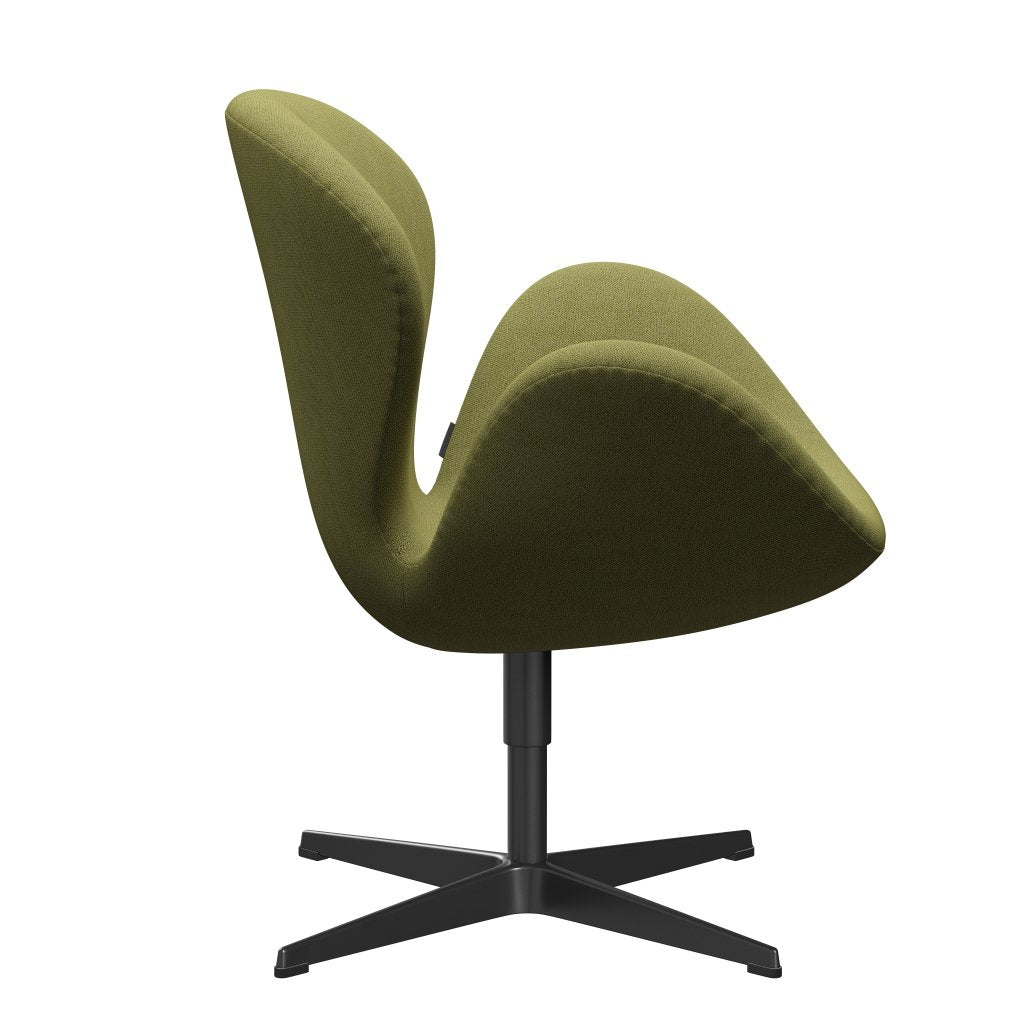 Fritz Hansen Swan -stol, svart lackerad/fångst varmgrön