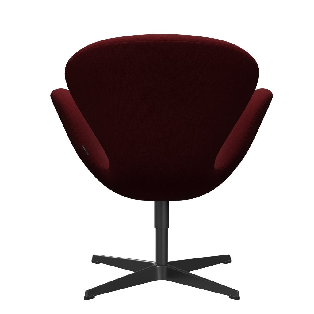 Fritz Hansen Swan -stol, svart lackerad/kristen röda uni