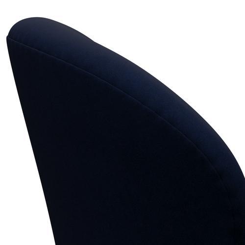 Fritz Hansen Svanstol, svart lackerad/komfort mörkgrå/blå
