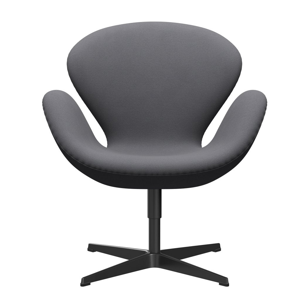 Fritz Hansen Swan -stol, svart lackerad/komfort grå (01012)