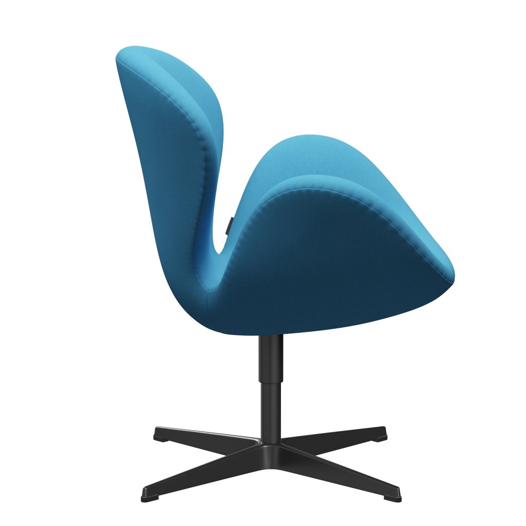 Fritz Hansen Swan -stol, svart lackerad/komfortljusblå (66010)