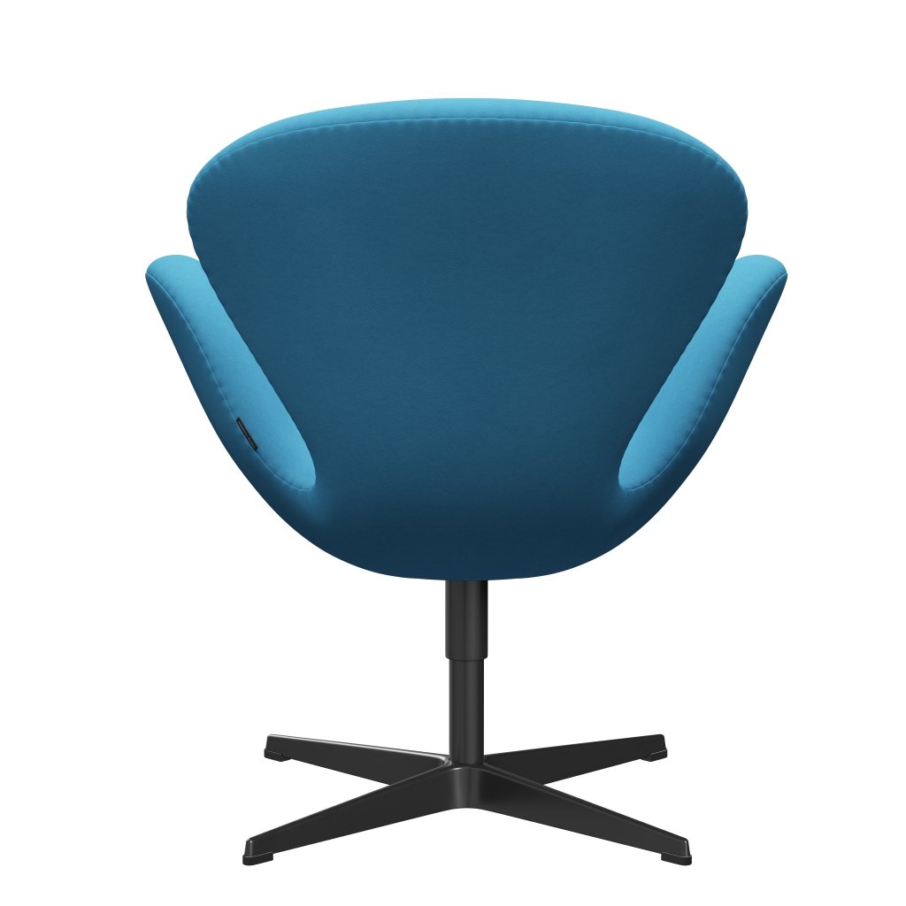 Fritz Hansen Swan -stol, svart lackerad/komfortljusblå (66010)