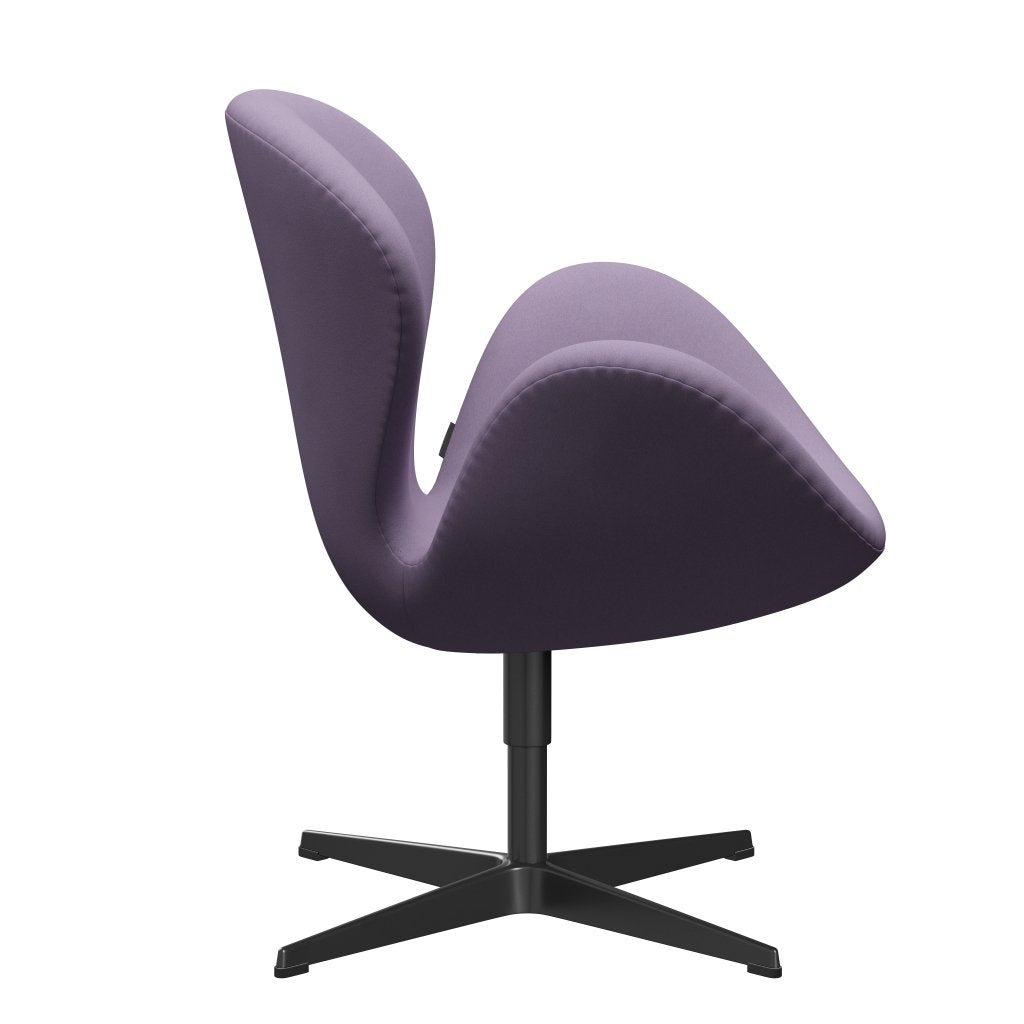 Fritz Hansen Swan -stol, svart lackerad/komfort om/ljuslila