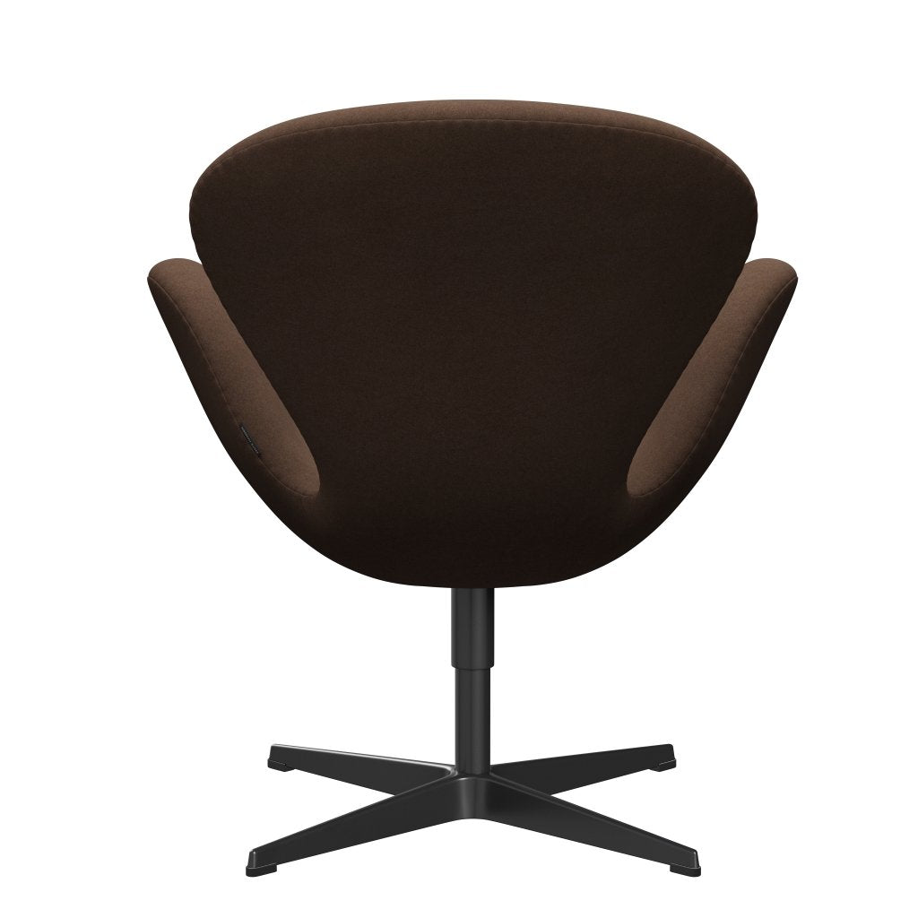 Fritz Hansen Swan -stol, svart lackerad/divina mörkbrun (356)