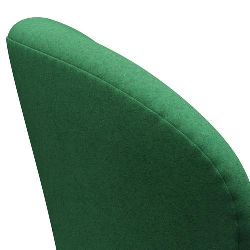 Fritz Hansen Svanstol, svart lackerad/divina melange grön