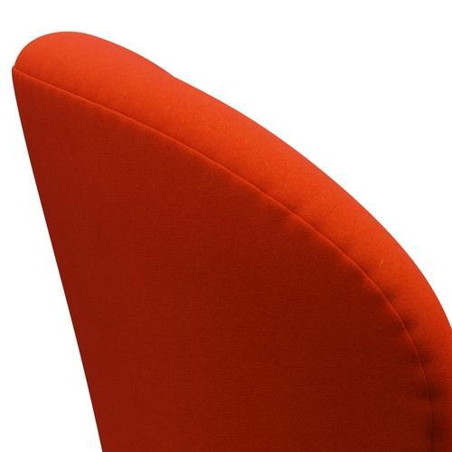 Fritz Hansen Svanstol, svart lackerad/divina orange/röd
