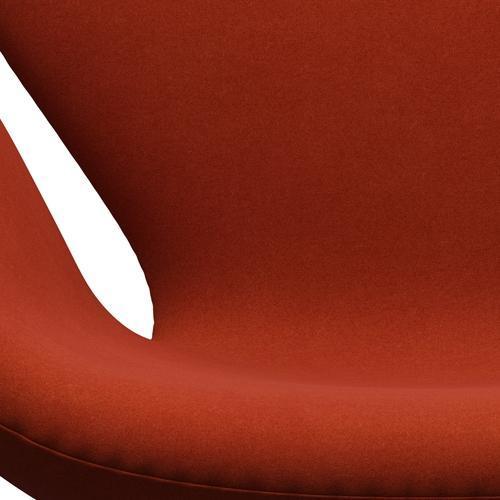 Fritz Hansen Swan -stol, svart lackerad/divina terrakotta röd