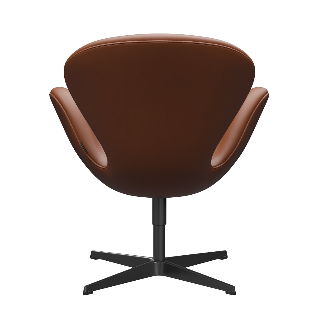 Fritz Hansen Swan -stol, svart lackerad/väsentlig valnöt
