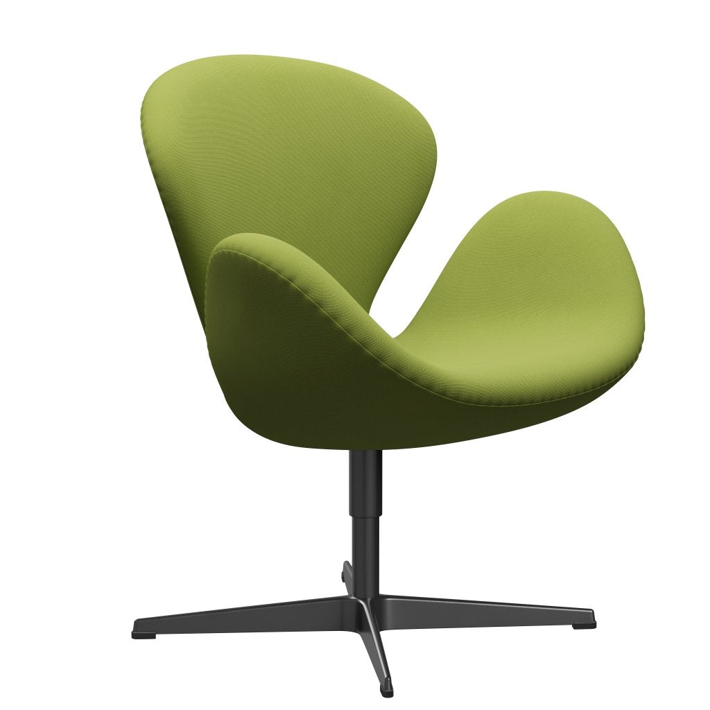 Fritz Hansen Svanenstol, Sortlakeret/Fame Light Grass Green