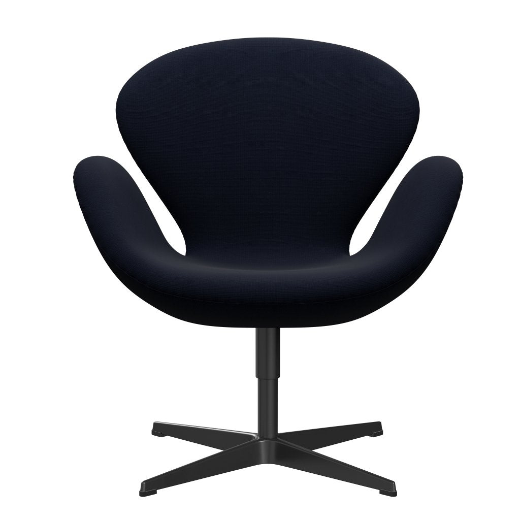 Fritz Hansen Swan -stol, svart lackerad/berömmelse Marine Blue (66061)