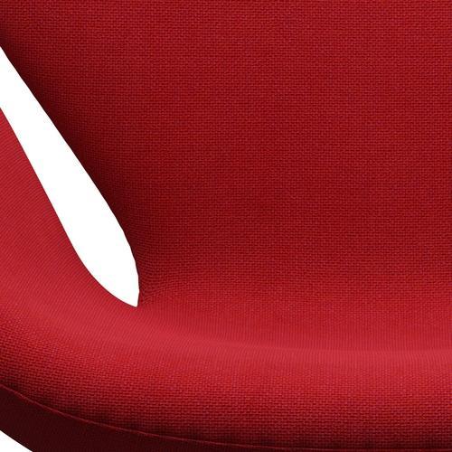 Fritz Hansen Swan -stol, svart lackerad/hallingdal röd (680)
