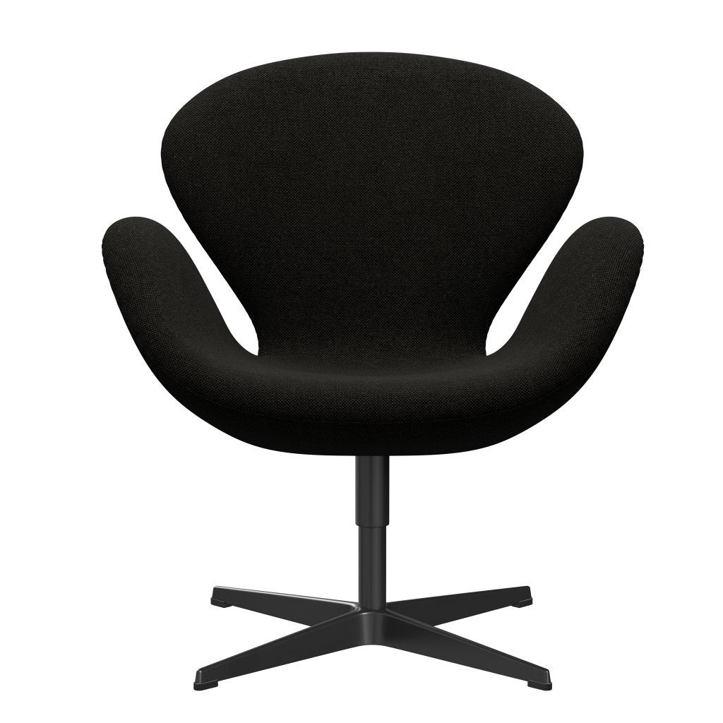 Fritz Hansen Swan -stol, svart lackerad/hallingdal svart/grå (173)