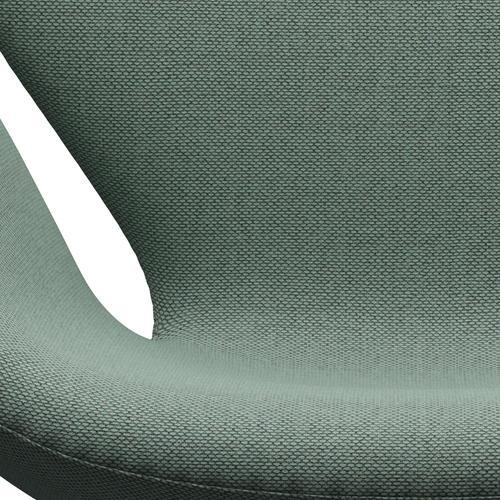 Fritz Hansen Swan-stol, svart lackerad/omskull aqua/neutral