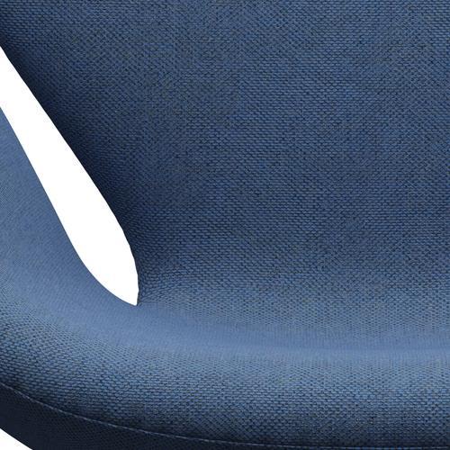 Fritz Hansen Svanstol, svart lackerad/omskull blå/naturlig