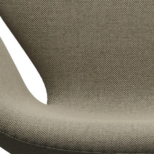 Fritz Hansen Swan-stol, svart lackerad/omskull ljus beige/naturlig