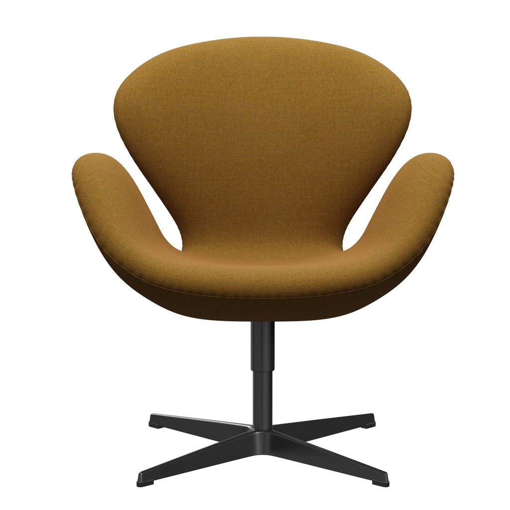 Fritz Hansen Swan-stol, svart lackerad/omskull Safron/Natural