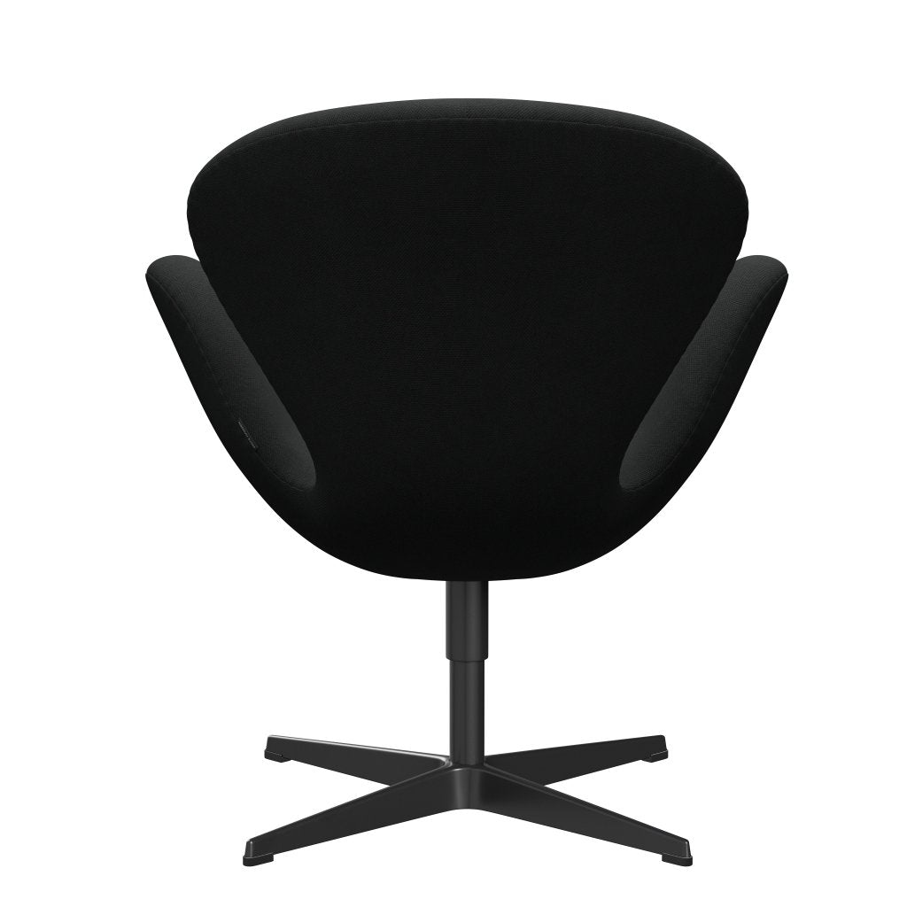 Fritz Hansen Swan Chair, Black Lacquered/Steelcut Dark Brown (380)