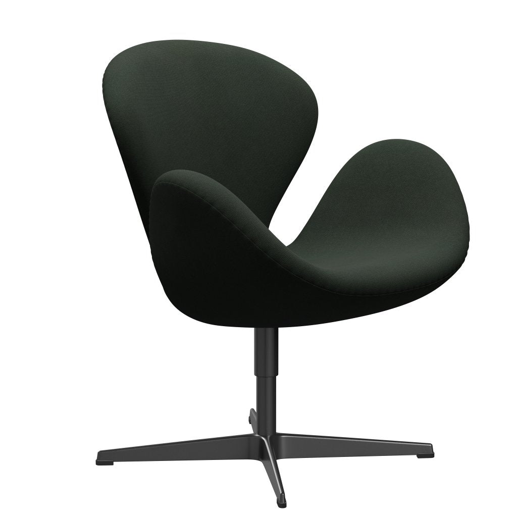 Fritz Hansen Swan -stol, svart lackerad/steelcut mörk armégrön
