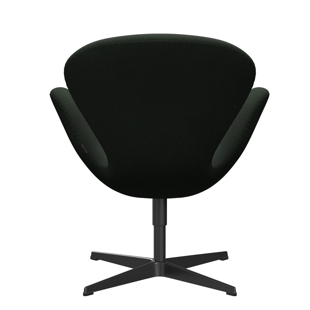 Fritz Hansen Swan -stol, svart lackerad/steelcut mörk armégrön