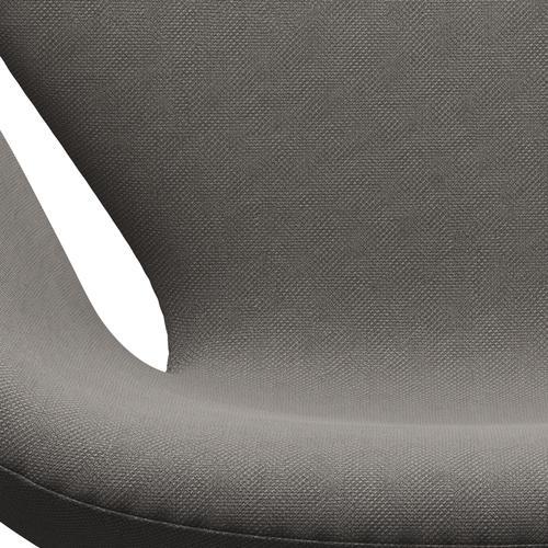 Fritz Hansen Svanstol, svart lackerad/stålcut medium grå