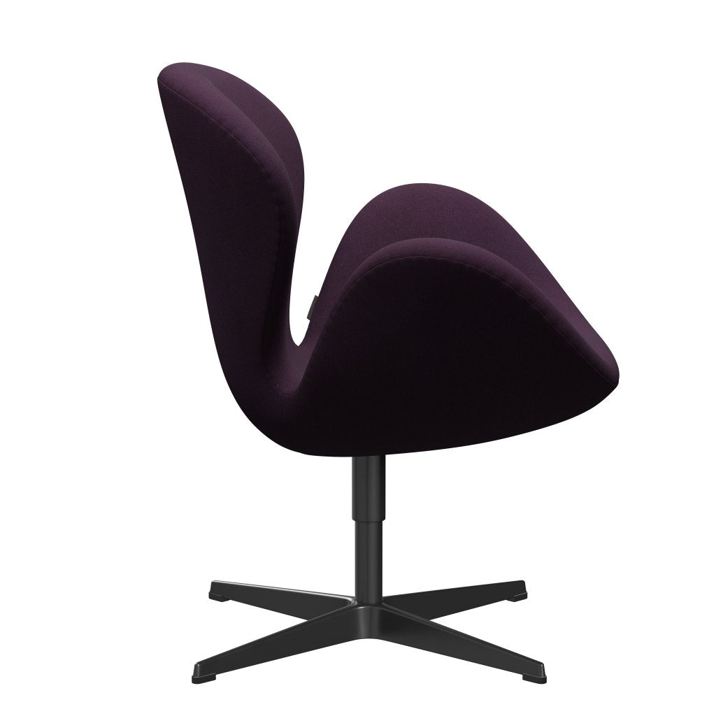 Fritz Hansen Swan -stol, svart lackerad/stålcut medium lila