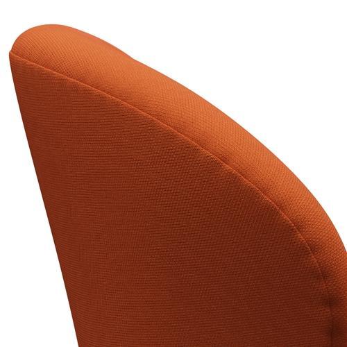 Fritz Hansen Swan -stol, svart lackerad/steelcut mörk orange