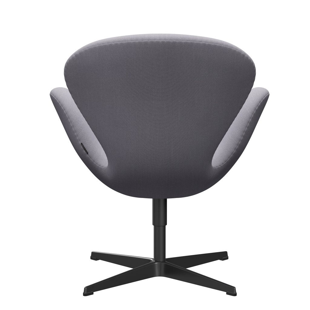 Fritz Hansen Swan -stol, svart lackerad/stålcut ljus silvergrå