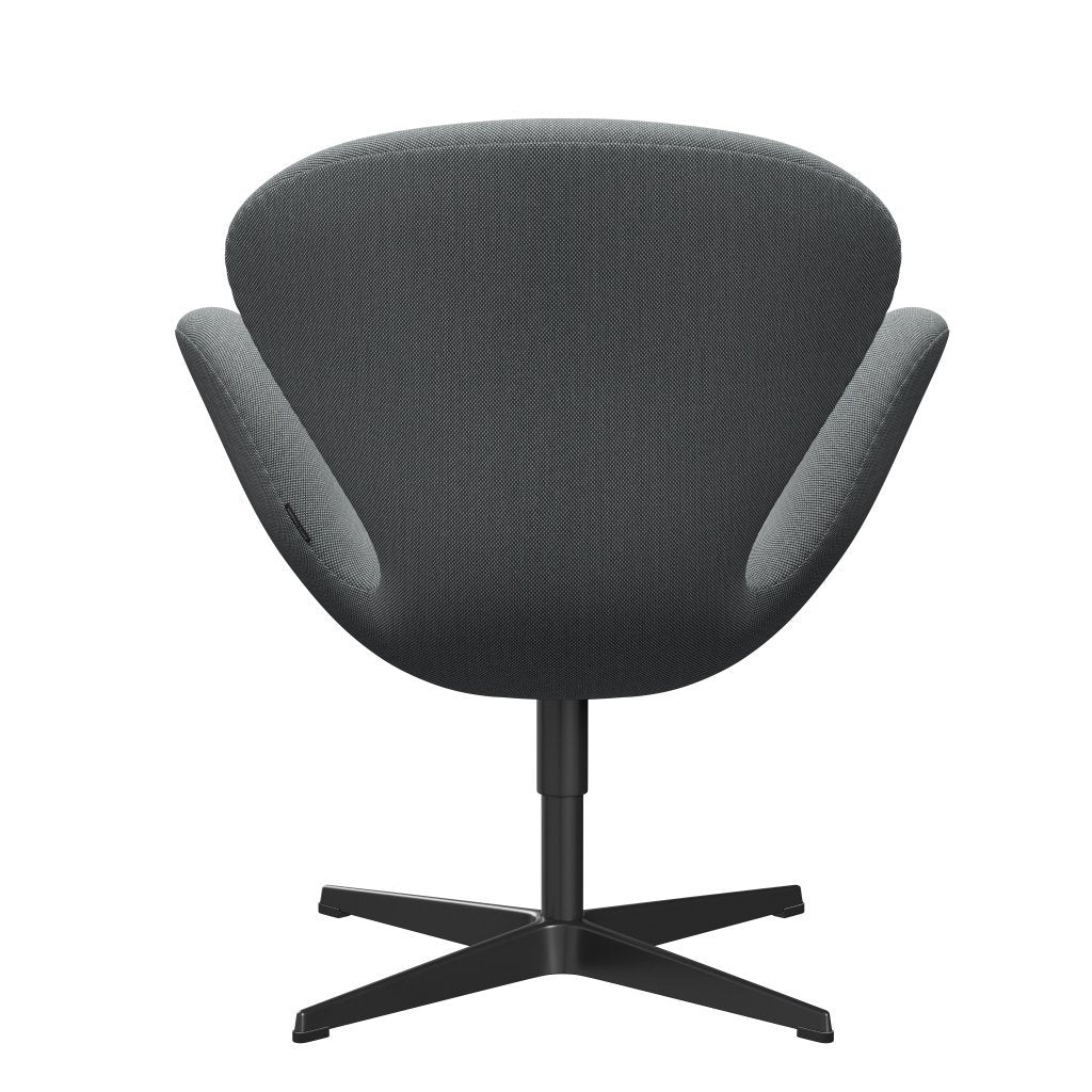 Fritz Hansen Swan -stol, svart lackerad/stålcuttrio grå