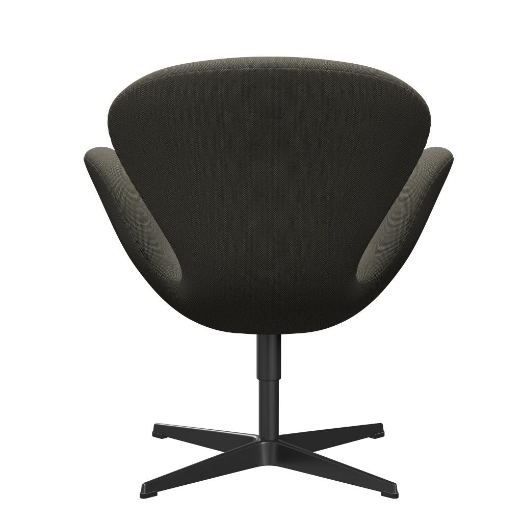 Fritz Hansen Swan -stol, svart lackerad/stålcuttrio grå/grön