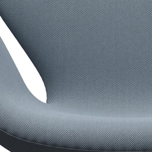 Fritz Hansen Swan -stol, svart lackerad/steelcut trio pastellblå