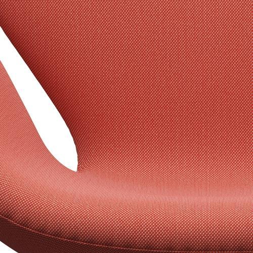 Fritz Hansen Swan -stol, svart lackerad/steelcut trio rosa/orange