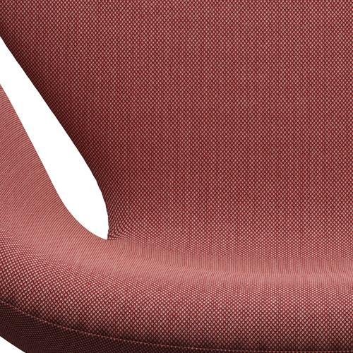 Fritz Hansen Swan -stol, svart lack/steelcut trio rosa/röd/svart