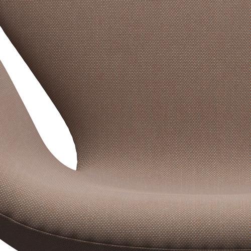 Fritz Hansen Swan -stol, svart lackerad/steelcut trio varm sand
