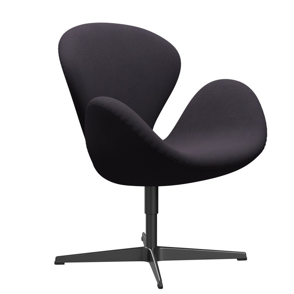 Fritz Hansen Swan -stol, svart lackerad/steelcut trio varm mörkblå