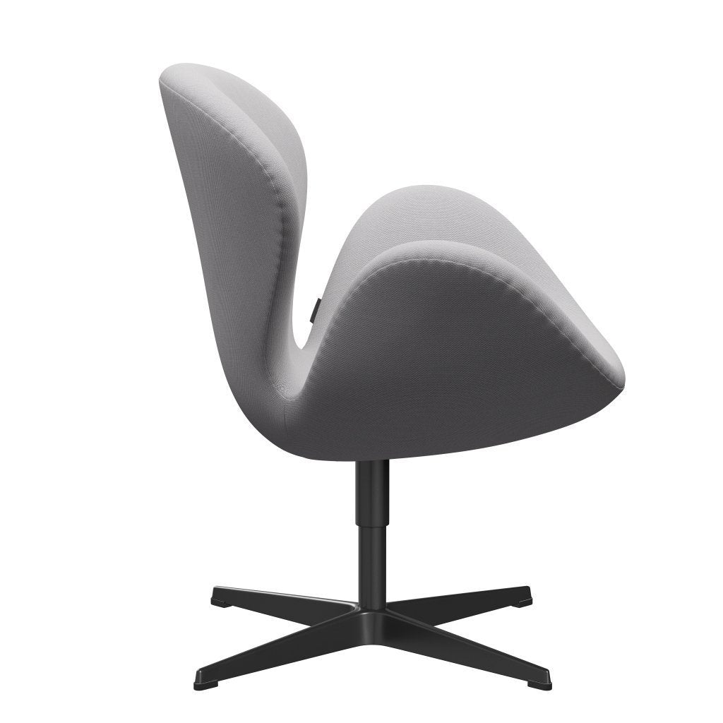 Fritz Hansen Swan -stol, svart lackerad/steelcut trio vit & ljusgrå