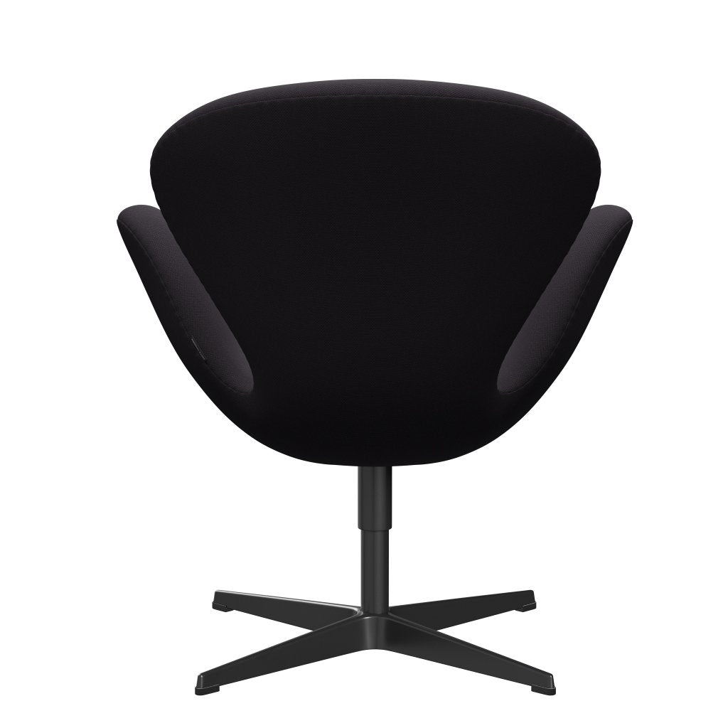 Fritz Hansen Swan -stol, svart lackerad/steelcut mörk lila