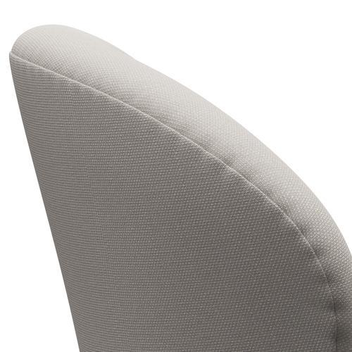 Fritz Hansen Swan -stol, svart lackerad/stålcut off vit