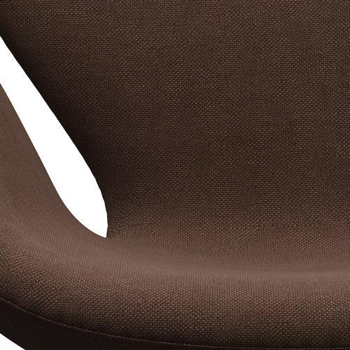 Fritz Hansen Swan -stol, svart lackerad/sunniva choklad/kastanj