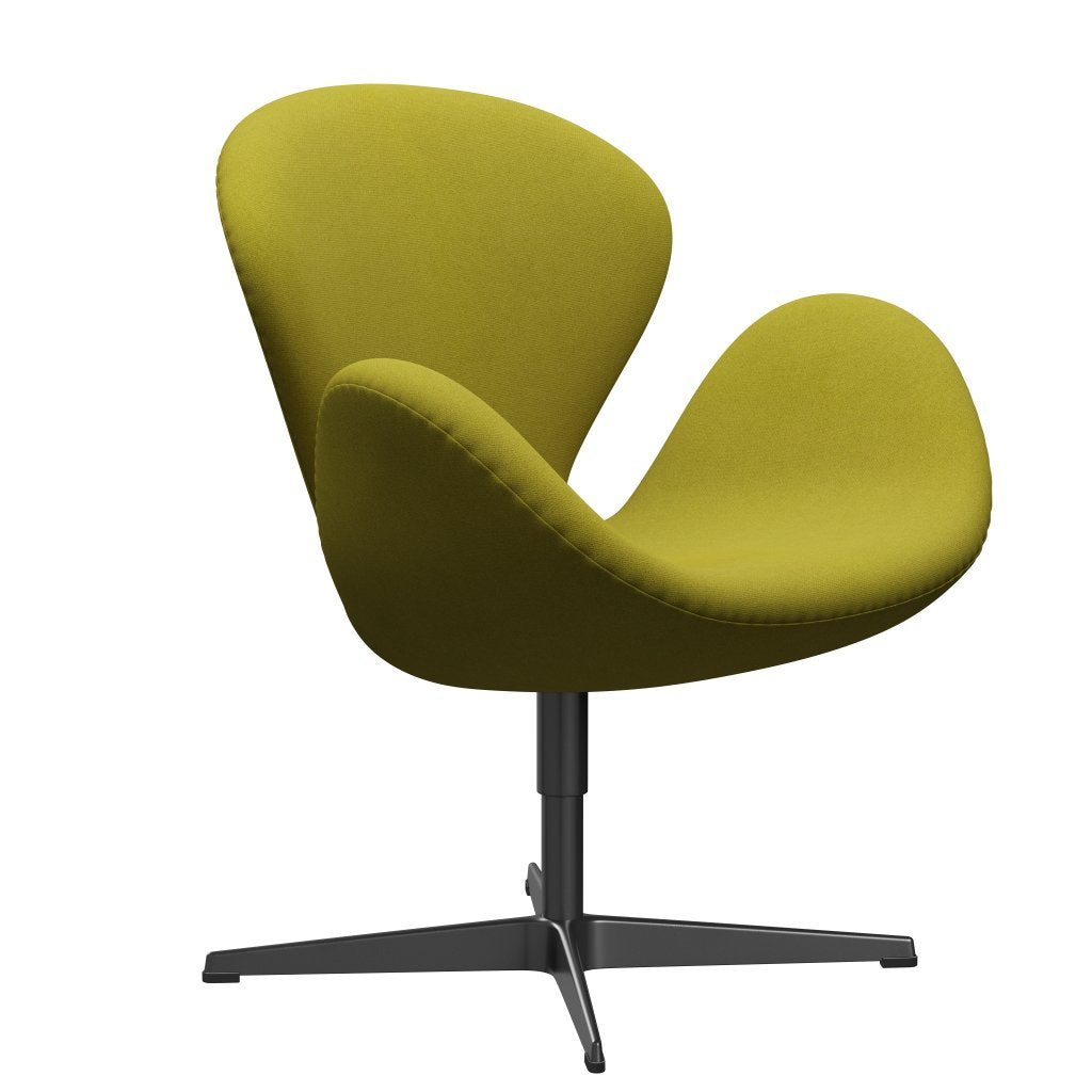 Fritz Hansen Svanenstol, Sortlakeret/Tonus Lime Green