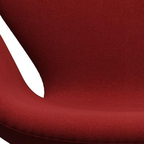 Fritz Hansen Svanstol, svart lackerad/tonus bränd röd