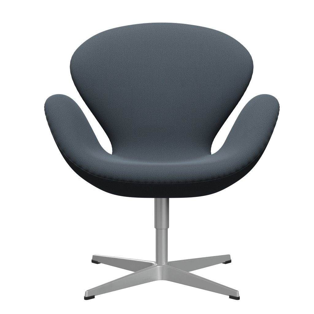 Fritz Hansen Swan Chair, Silver Grey/Capture Petroleum Blue