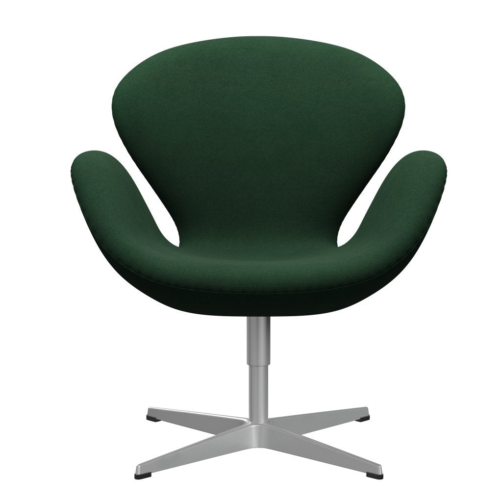 Fritz Hansen Swan Chair, Silver Grey/Divina Dark Green (876)