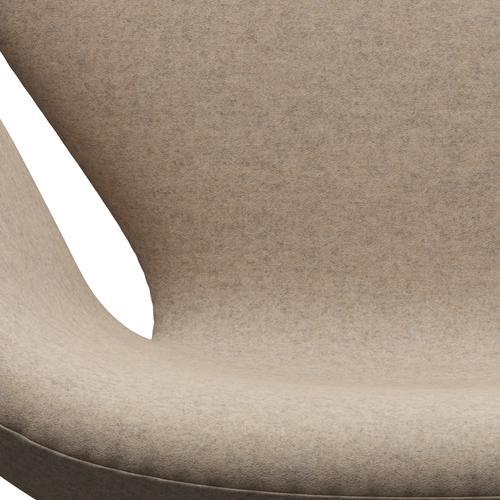 Fritz Hansen Swan Chair, Silver Grey/Divina MD Warm Sand